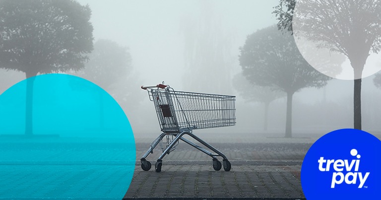 picture of empty shopping cart and trevipay logo