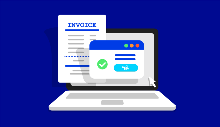 invoice on laptop graphic