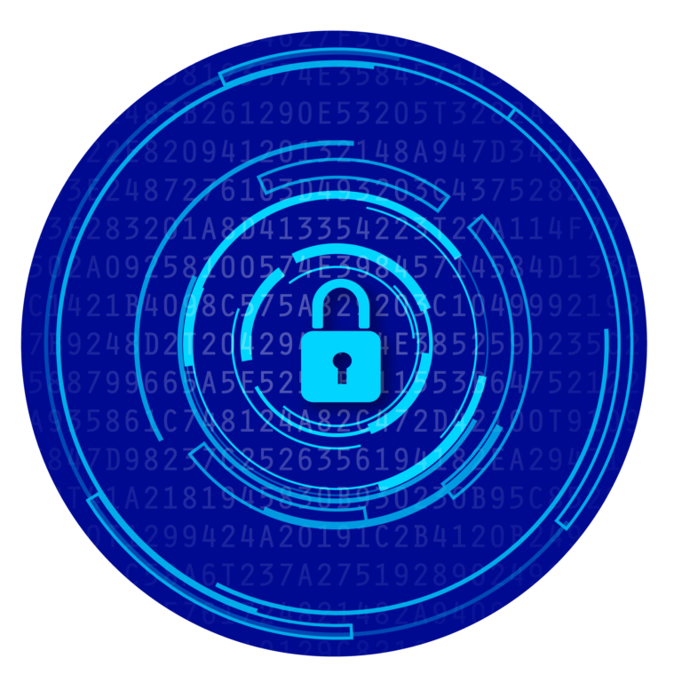 lock image Blue lock icon in a circle