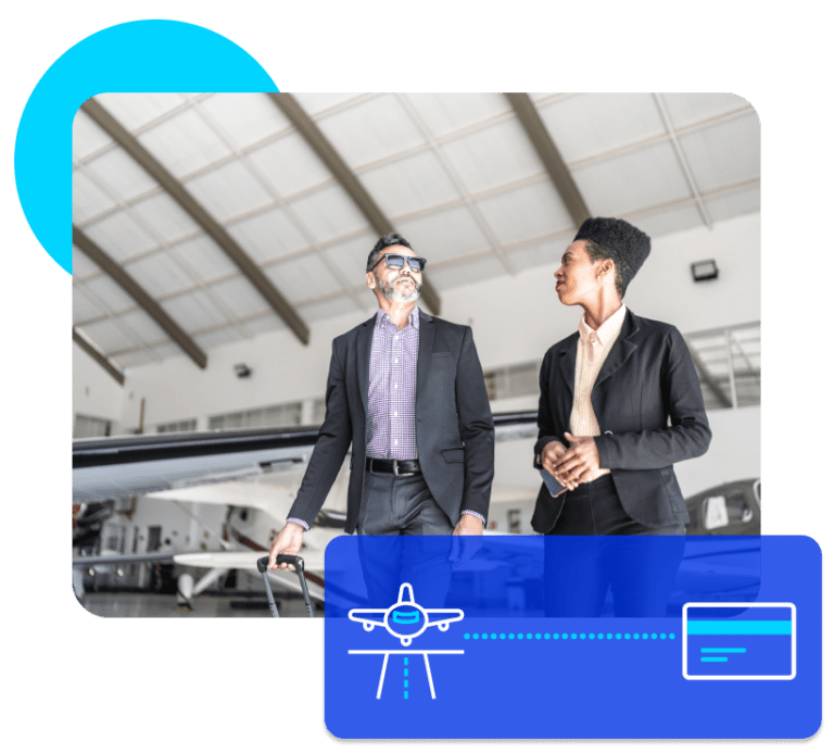 Hangar manager with an FBO customer