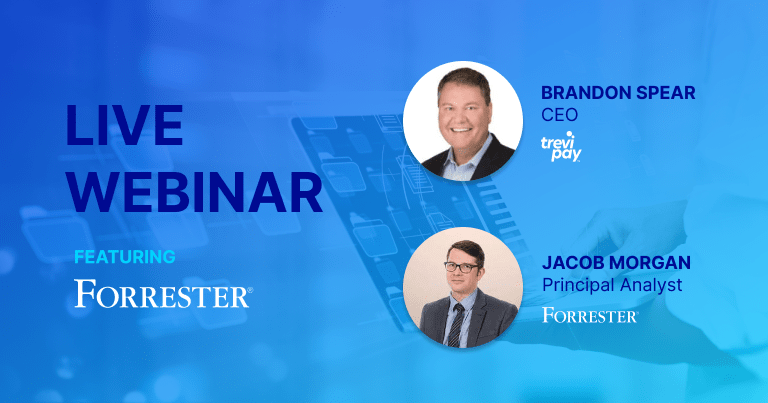brandon spear and jacob morgan headshots promoting live webinar with forrester