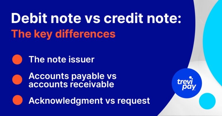bullet points of key differences between debit and credit note