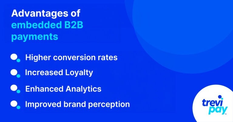 Four bullet points of embedded B2B payment benefits