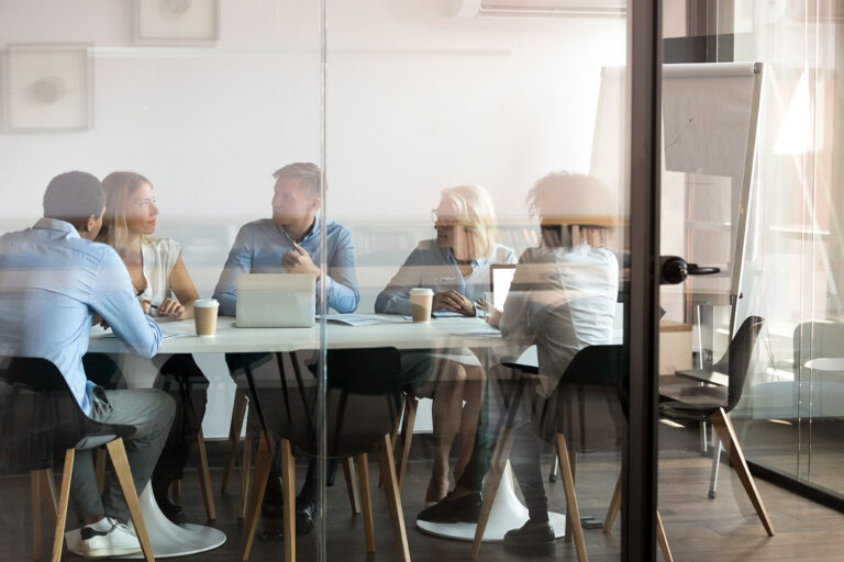 young professionals having a meeting in a conference room