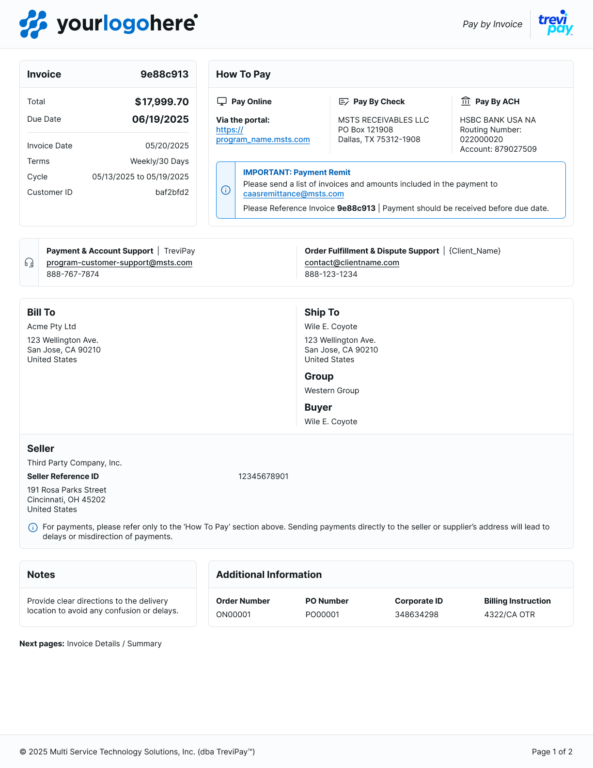 TreviPay Invoice